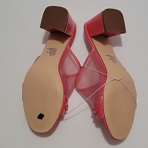 Elditas Naomi Coral Mesh Block Heel Sandals NWOB - Picture 8 of 9